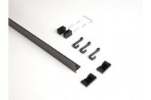   KÜLSŐ FÉMRÁCS "PRATIKA" FALIPROFIL 3 DB AKASZTÓVAL 900x42x23MM FEKETE