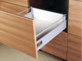 FDS DUPLAFALÚ FÉM FIÓKOLDAL FDS-DF PO-S B PUSH OPEN SZINKR 400mm, 40kg SZÜRKE