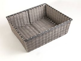 GARDRÓB SZERELVÉNY HOME BOX MŰRATTAN KOSÁR 500MM-ES, 338x150x410MM, ACÉLSZÜRKE