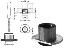 FÉM SZINTEZŐ LÁB 304-ES 19,5 mm HORGANYZOTT