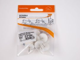 PADLÓVÉDŐ CSÚSZTATÓSZEG 24mm SZEGGEL 8db/Blister FEHÉR