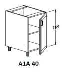 Alsó 1 ajtós 40 cm elem