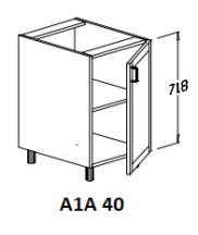 Alsó 1 ajtós 40 cm elem