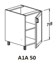 Alsó 1 ajtós 50 cm elem