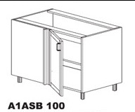 Alsó 1 ajtós 100 cm sarok elem balos