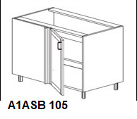 Alsó 1 ajtós 105 cm sarok elem balos