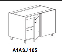 Alsó 1 ajtós 105 cm sarok elem jobbos