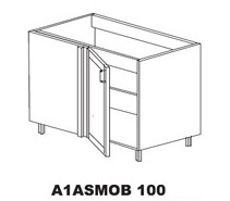 Alsó 1 ajtós 100 cm sarok mosogatós elem balos