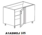 Alsó 1 ajtós 105 cm sarok mosogatós elem jobbos