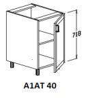 Alsó 1 ajtós térben álló 40 cm elem