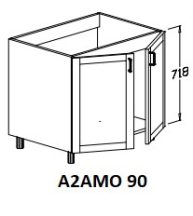 Alsó 2 ajtós mosogatós 90 cm elem