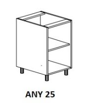 Alsó nyitott 25 cm széles elem