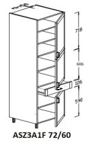 Állószekrény 3 ajtós, 1 fiókos 60-es elem