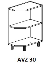 Alsó végzáró elem 30 cm