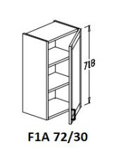 Felső egyajtós 72/30-as elem