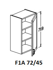 Felső egyajtós 72/45-ös elem