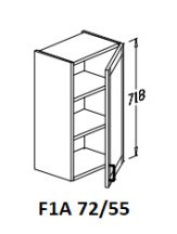 Felső egyajtós 72/55-ös elem