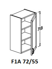 Felső egyajtós 72/55-ös elem