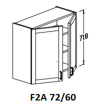 Felső kétajtós 72/60-as elem